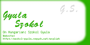 gyula szokol business card